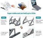 Plastic Foldable & Portable Laptop Stand | Lightweight Adjustable Laptop Holder | High-Quality ABS