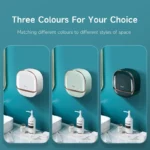 Light Green | Self-Adhesive Wall-Mounted Luxury Soap Holder with Lid and Drainage Tray