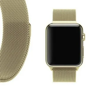 Soft Gold | Apple Watch Milanese Magnetic Loop Strap | Stainless Steel Band  | 42mm / 44mm / 45mm