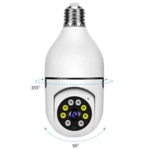 Speed-X Bulb Camera 1080P WiFi 360° Panoramic Security Camera  | Night Vision & Two-Way Audio