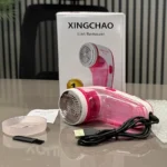 XINGCHAO Lint Remover AD-218 Pink White Portable Fabric Shaver USB Rechargeable with 3 Steel Blades