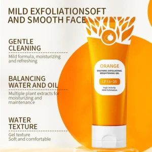Orange Enzymes Exfoliating Brightening Gel LF16-35 | Gentle Face Scrub for Glowing Skin