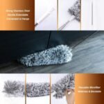 Extendable Microfiber Duster with Telescopic Handle | Long Reach, Bendable Head & Washable Cleaner