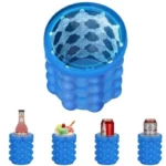 Silicone Ice Genie Cube Maker | 2-in-1 Ice Bucket Mold | Portable Soft Silicone Ice Cube Maker for Travel & Outdoor