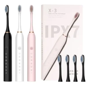 X3 Sonic Electric Toothbrush Rechargeable | USB Fast Charging Toothbrush with 5 Modes Deep Cleaning Whitening & Gum Care