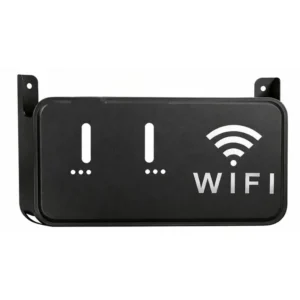 Black WiFi Router Storage Box & Wall Mount Shelf  Universal Cable Organizer | Space-Saving Holder for Modem, Set-Top Box & Smart Devices | Home & Office Use