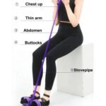 Tummy Trimmer | Foot Pedal Resistance Band | Elastic Sit-Up Pull Rope | Fitness & Yoga Trainer | Random Colors