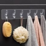 6-in-1 Heavy-Duty Self-Adhesive Wall Hooks | Waterproof Transparent Hooks