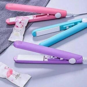 Mini Portable Ceramic Hair Straightener & Curler | Frizz-Free Smooth Hair | Random Color
